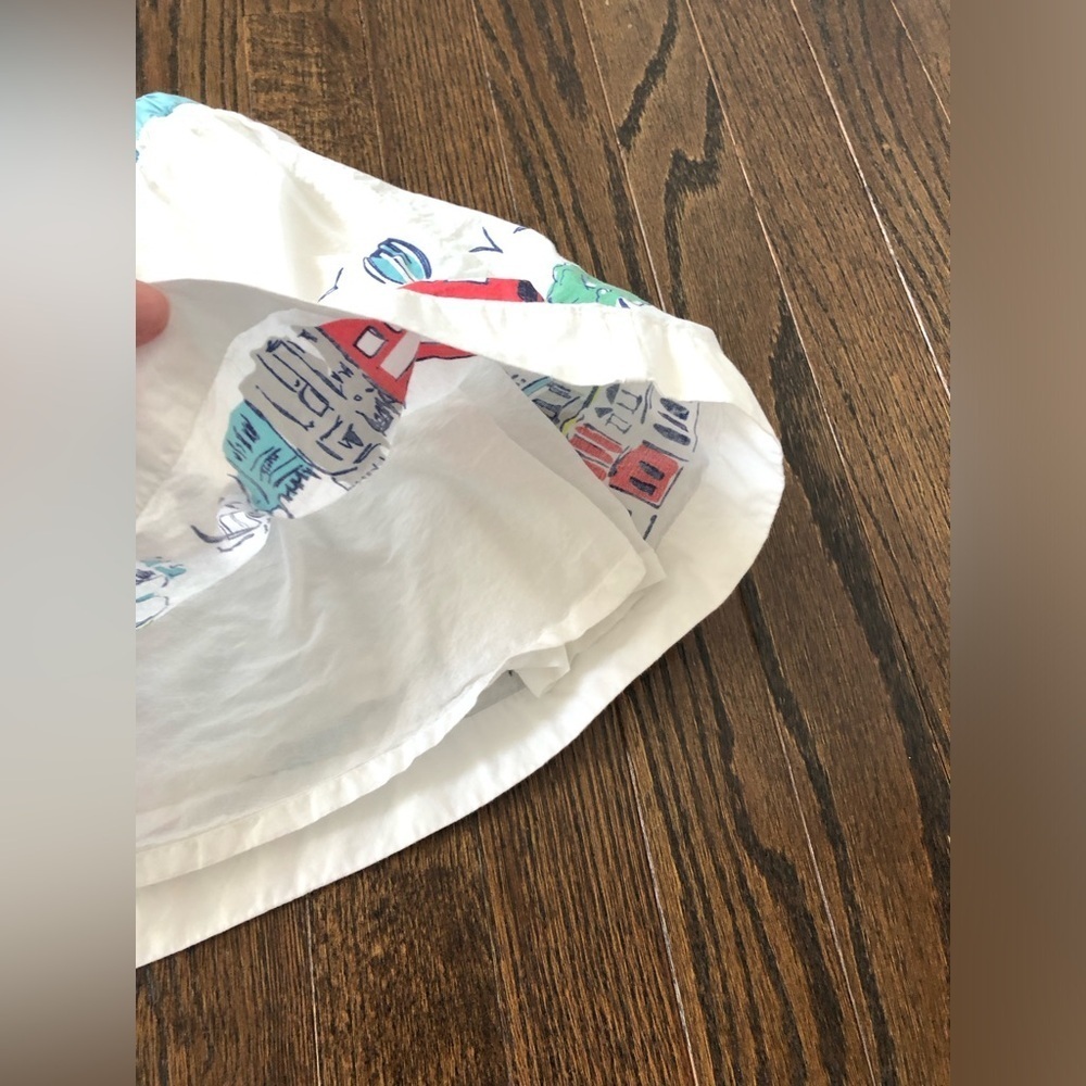 Mini Boden Girls 7-8Y London Themed A-Line Ruffled Mini Skirt w/Adjustable Waist - Picture 7 of 15